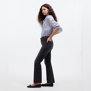 Madewell mid rise kick out crop jean